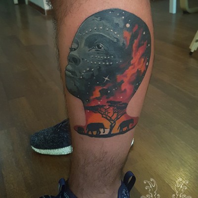 Tatuaj portret color de Theodor